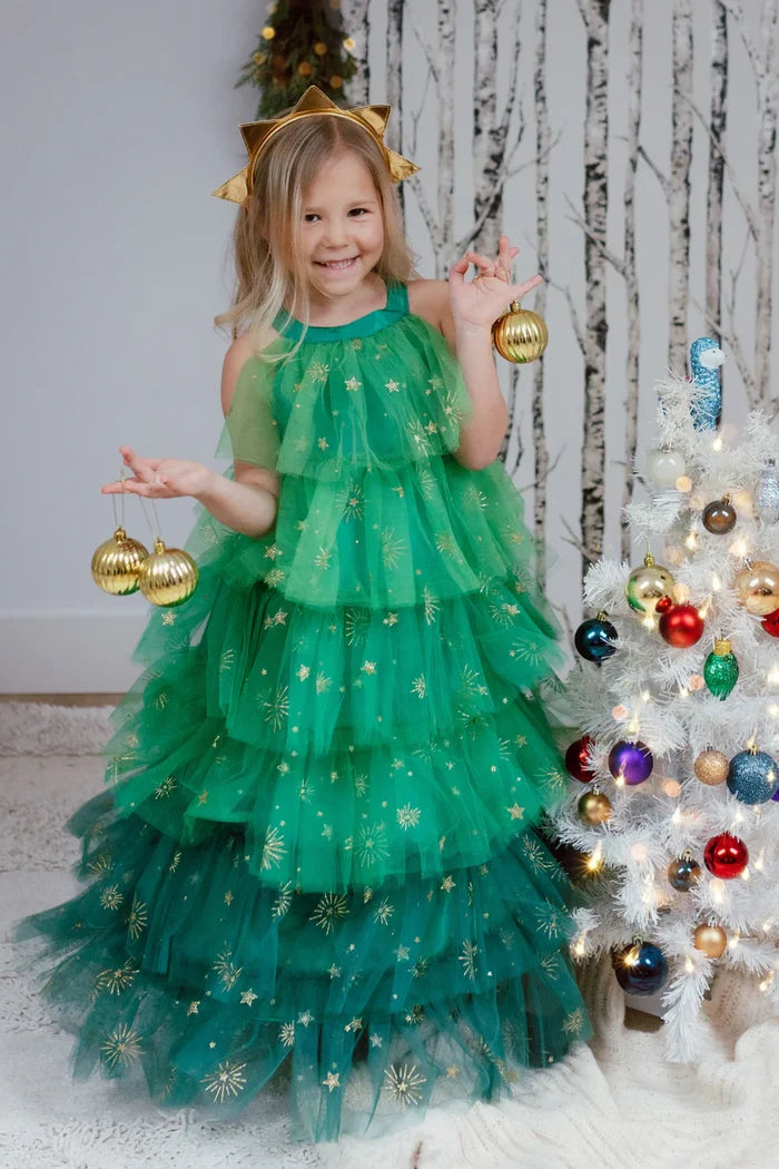 Great Pretenders Christmas Tree Dress with Headpiece - Green