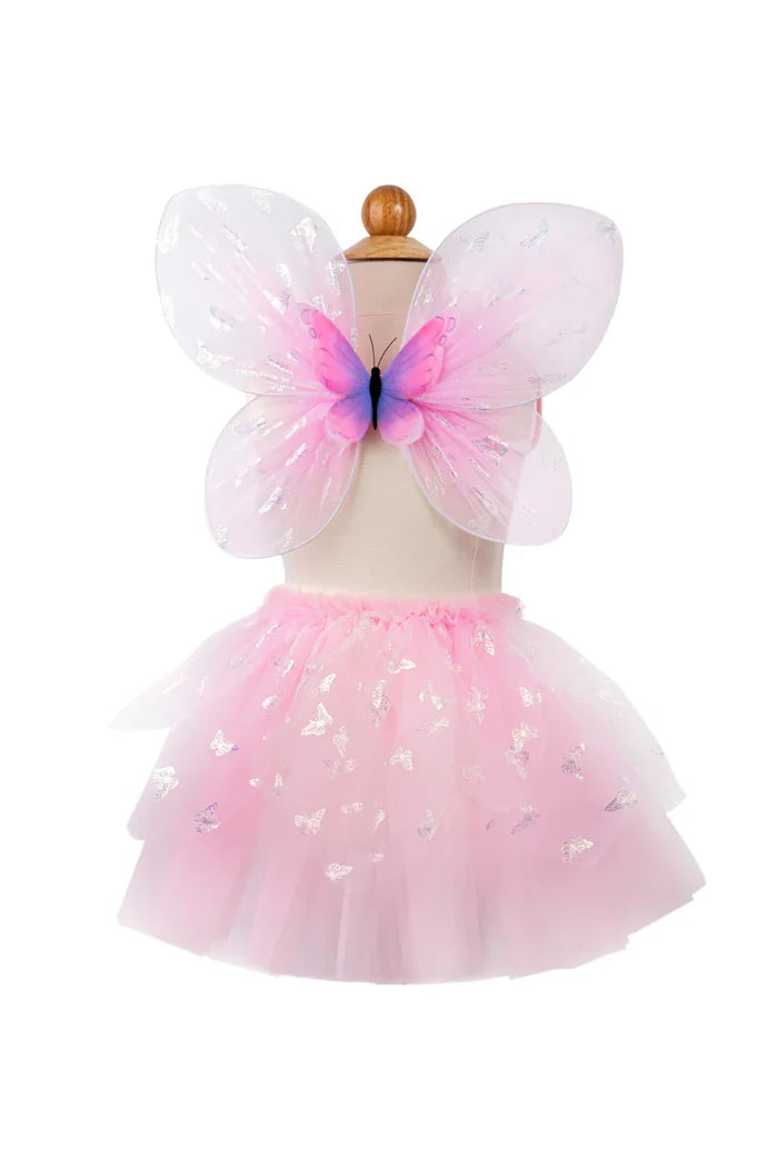 Great Pretenders Flutter Butterfly Skirt & Wings Set - Pink