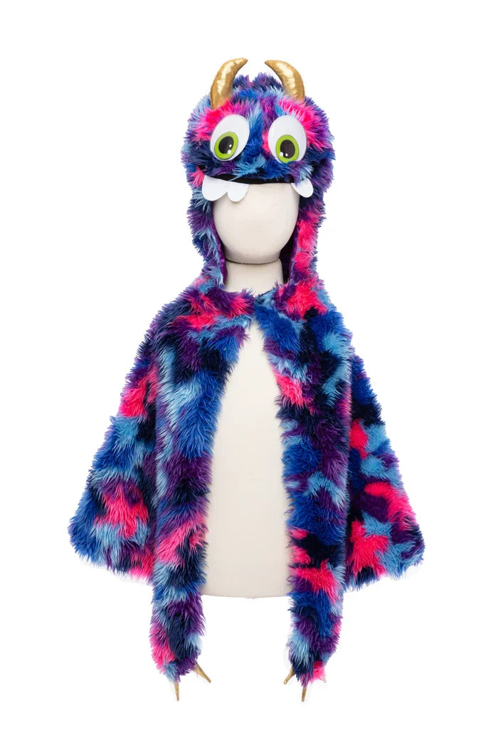 Great Pretenders Goober Monster Cape - Blue/Purple
