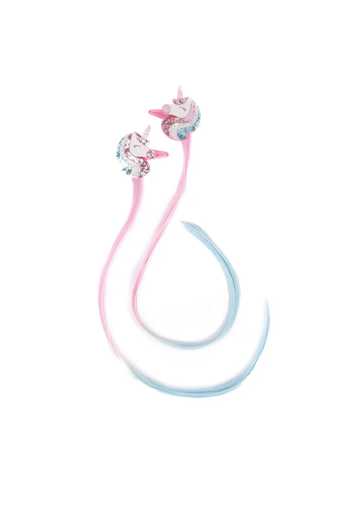 Great Pretenders Hair Extension Clips - Pretty Pastel Unicorn