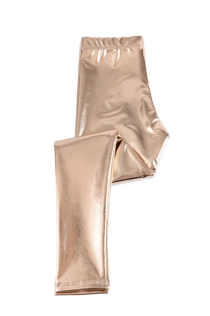Great Pretenders Love Life Leggings - Metallic Gold