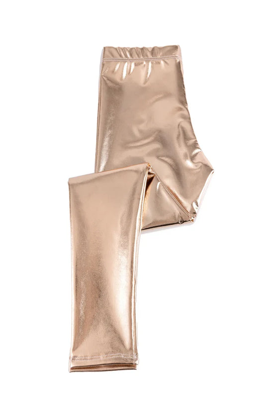Great Pretenders Love Life Leggings - Metallic Gold