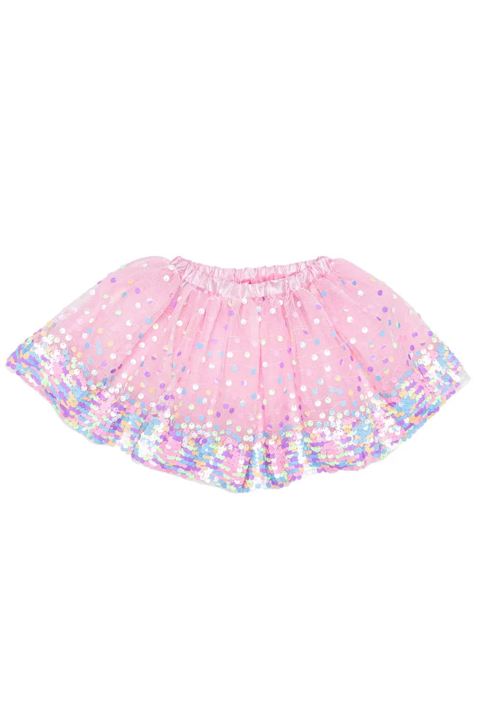 Great Pretenders Party Fun Sequins Skirt - Pink Neon