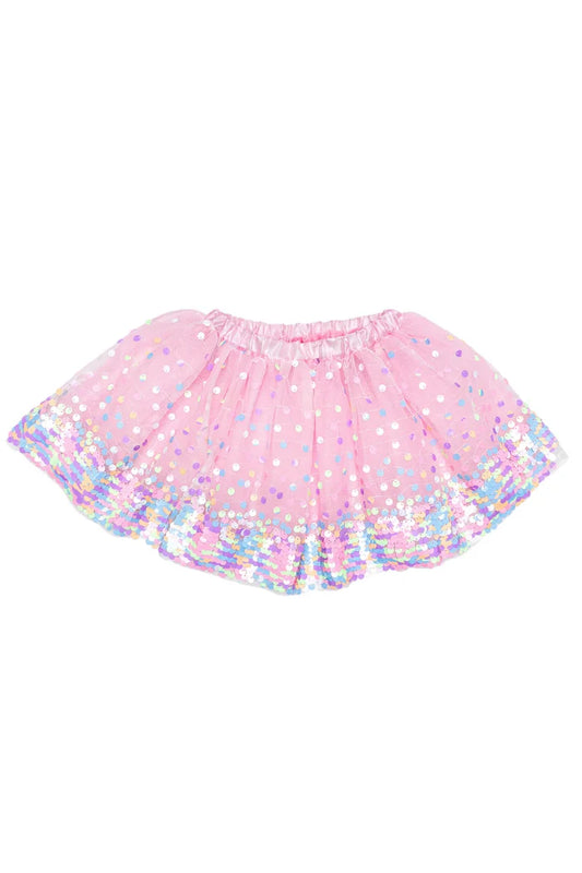 Great Pretenders Party Fun Sequins Skirt - Pink Neon