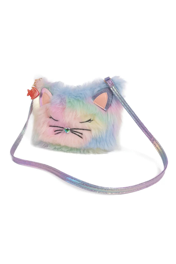 Great Pretenders Rainbow Furry Kitty Purse