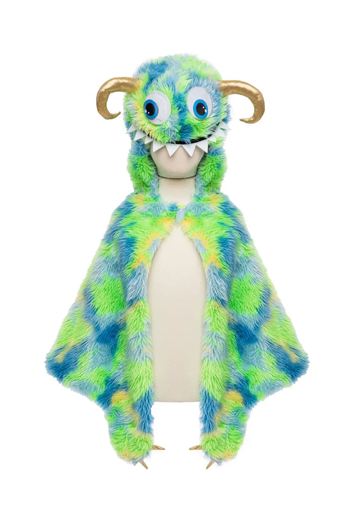Great Pretenders Swampy the Monster Cape - Green/Blue