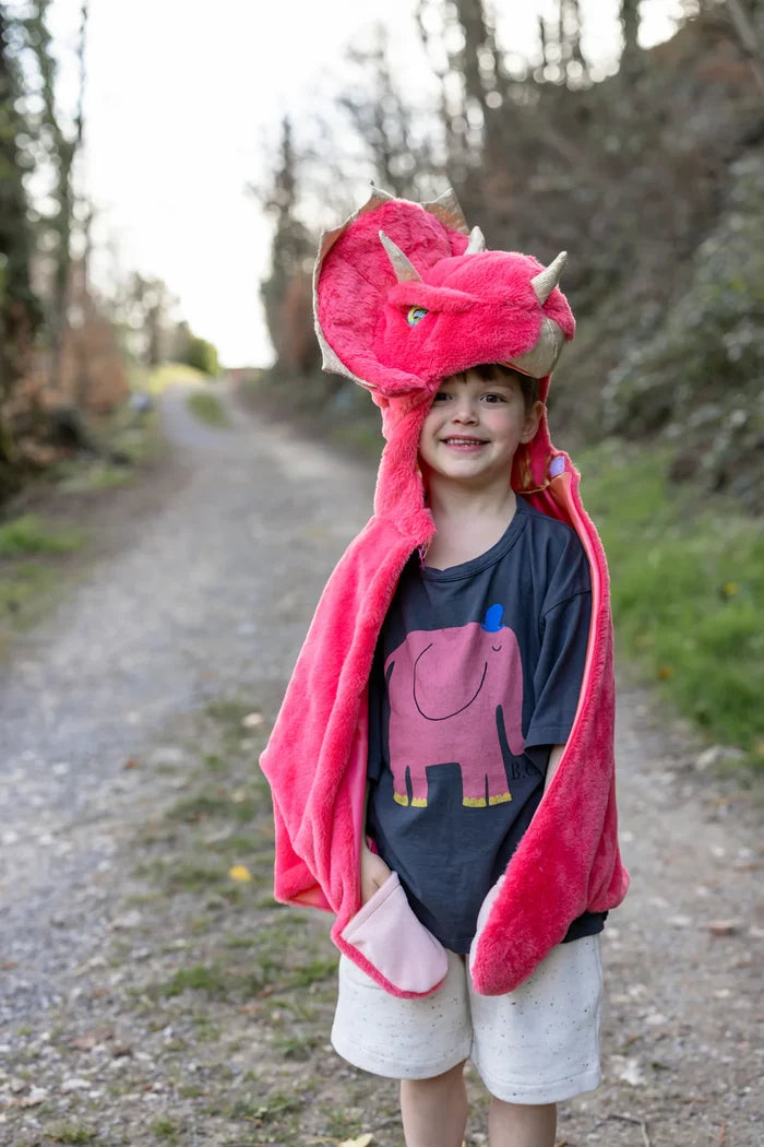 Great Pretenders Triceratops Cuddle Cape - Red