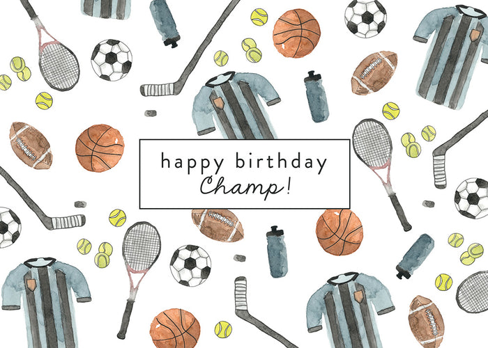 Greeting Cards - Alix/Happy Birthday Champ!