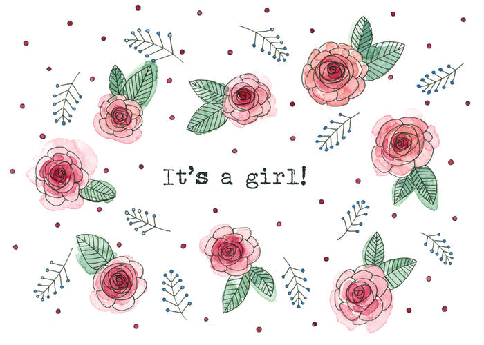 Greeting Cards - Camellia / It's a Girl