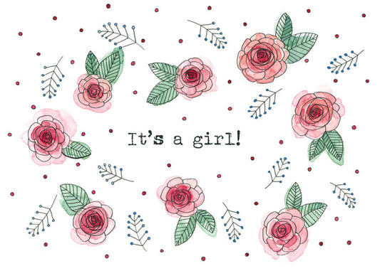 Greeting Cards - Camellia / It's a Girl