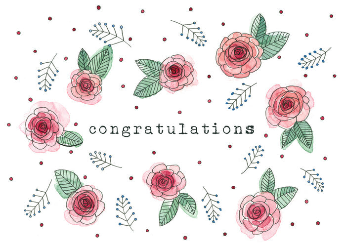 Greeting Cards - Camellia/Congratulations
