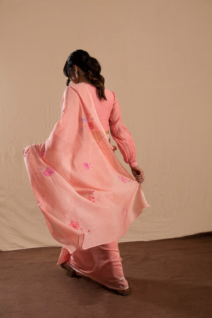 Gulmohar Chanderi Sari
