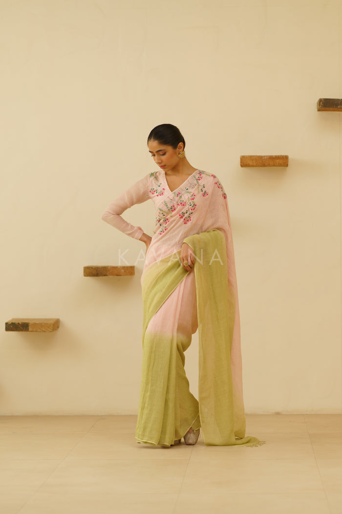 Gulnoor Linen Sari