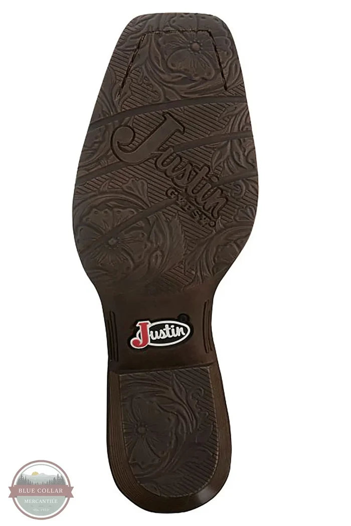 Justin GY2877 Women's Rae 12" Western Boot in Brown view of sole