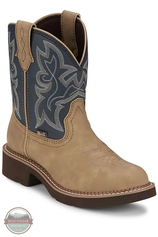 Justin GY9550 Kay 8" Gypsy Round Toe Boot in Honey Tan single boot view