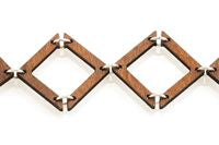 Half triangle geometric laser-cut wood bracelet, made in USA