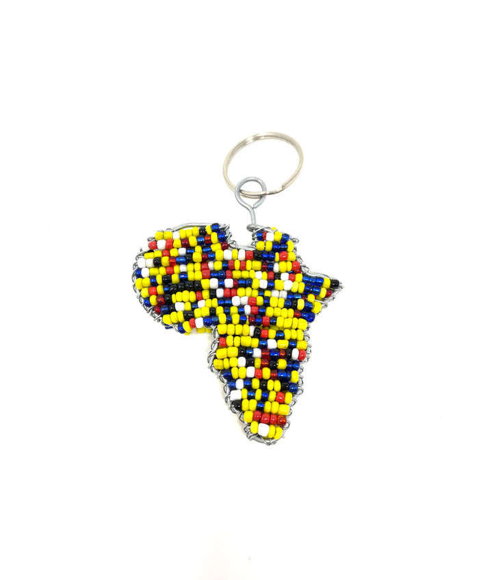 Hand Beaded African Key Chain