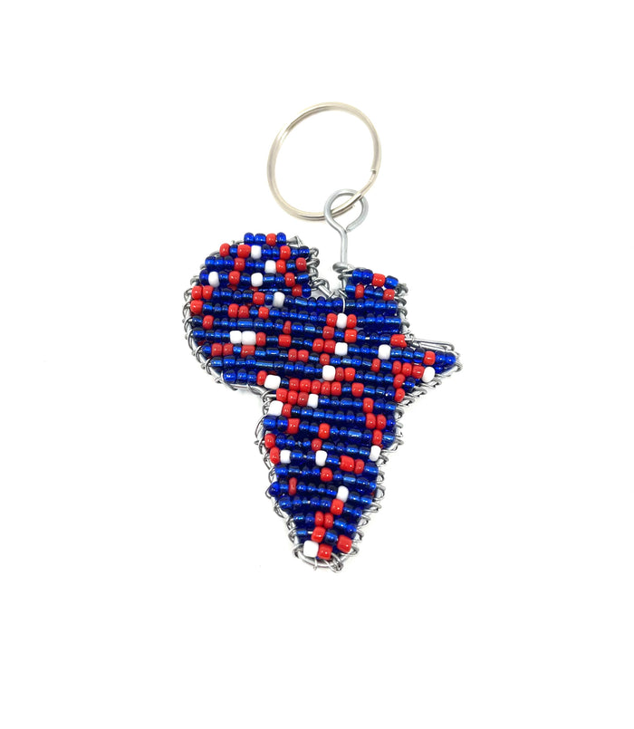 Hand Beaded African Key Chain
