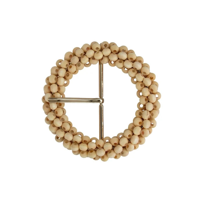 Handwoven Inspired Raffia Button | 3 inches (7.8cm)
