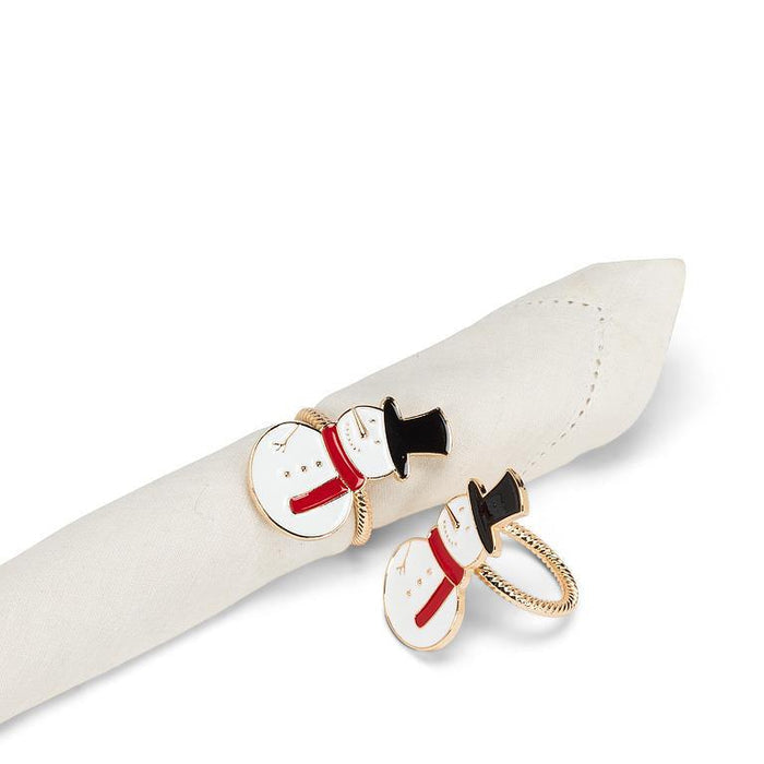 Happy Snowman Napkin Rings. Set of 4