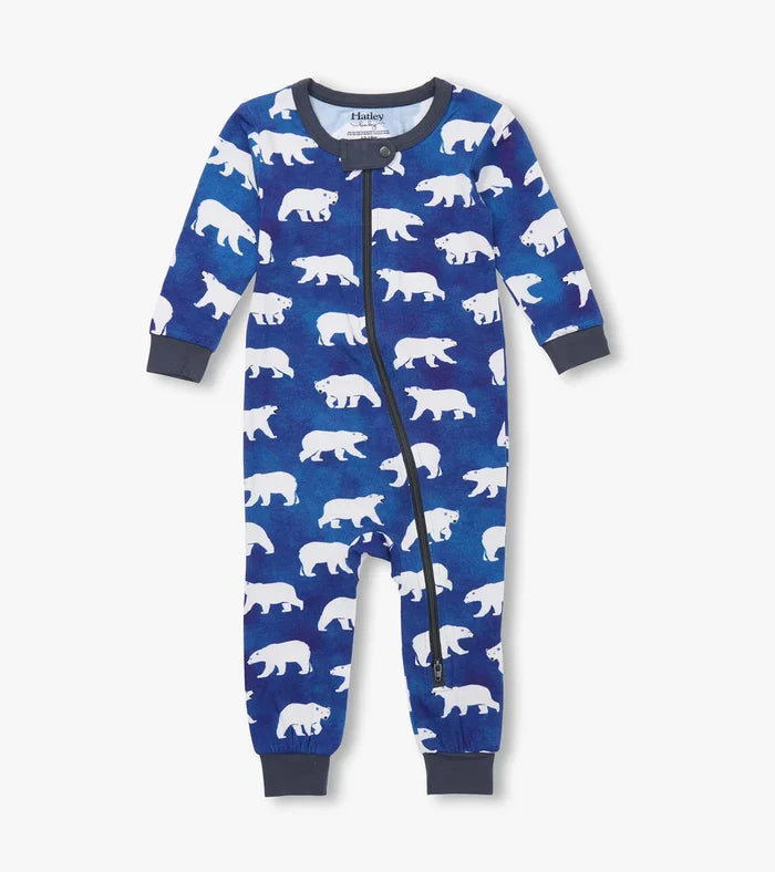 Hatley Bamboo Coverall - Midnight Polar Bear