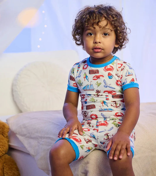 Hatley Bamboo Coverall - Painted Seascape