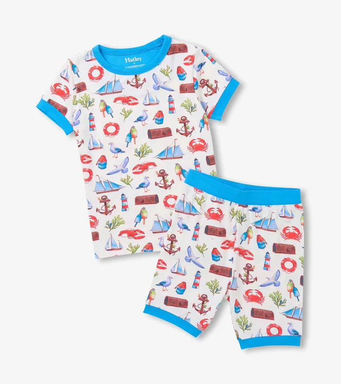 Hatley Bamboo Coverall - Painted Seascape