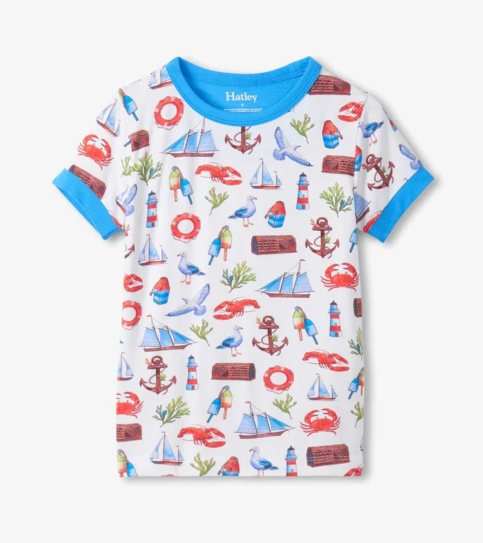 Hatley Bamboo Coverall - Painted Seascape