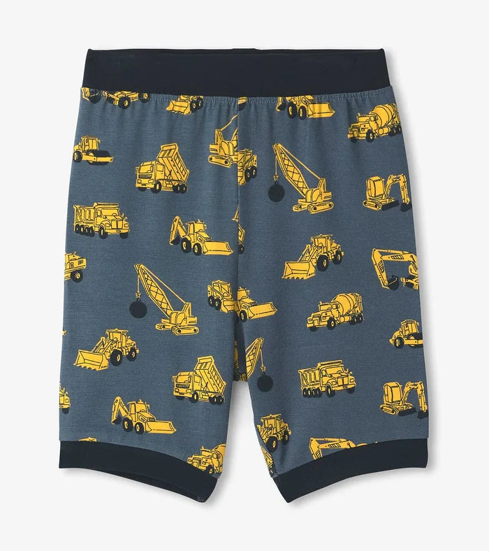 Hatley Bamboo Shorts Pajama Set - Under Condtruction