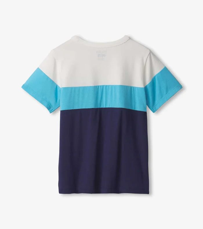 Hatley Bamboo Tee - Patriot Blue Color Block