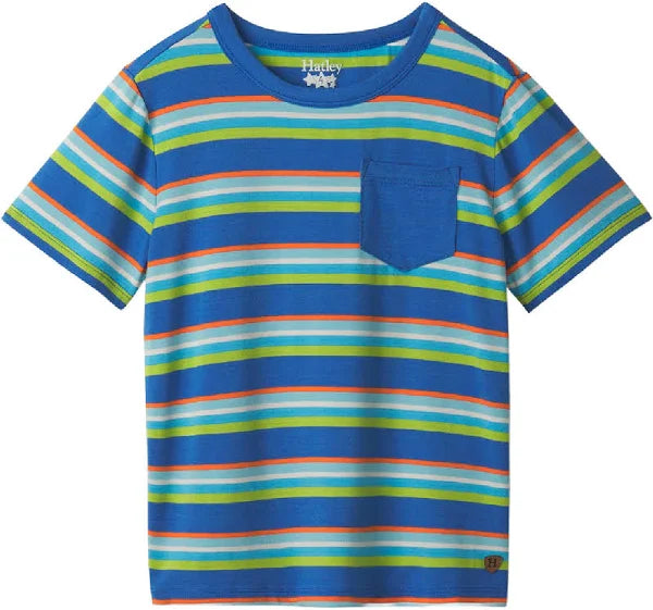 Hatley Bamboo Tee - Sapphire Stripes