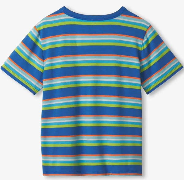 Hatley Bamboo Tee - Sapphire Stripes