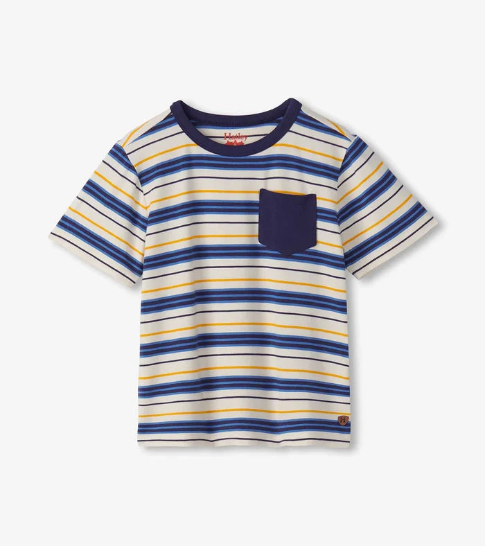 Hatley Bamboo Tee -Patriot Blue Stripes