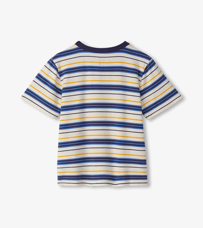 Hatley Bamboo Tee -Patriot Blue Stripes