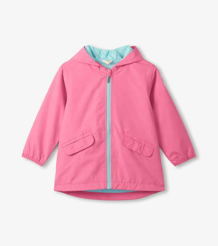 Hatley Colour Reveal Rain Coat - Pink/Butterflies