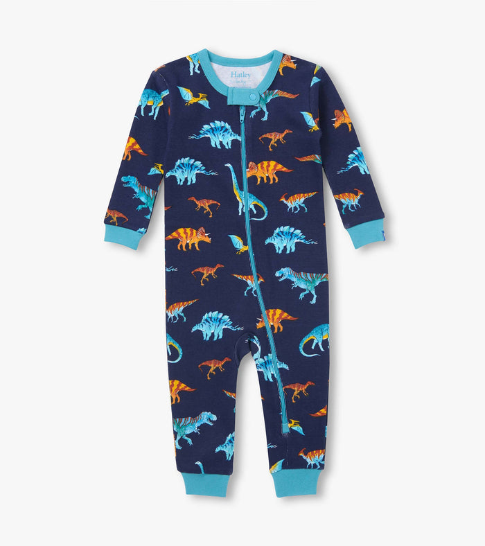 Hatley Colourful Dinos Cotton Rib Coverall