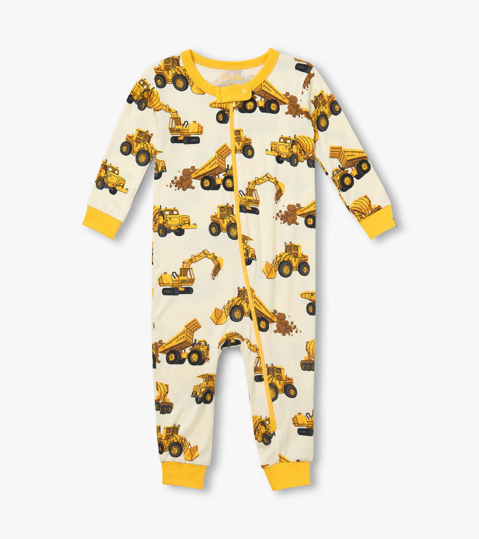 Hatley Construction Trucks Bamboo Coverall