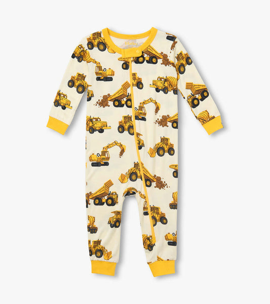 Hatley Construction Trucks Bamboo Coverall