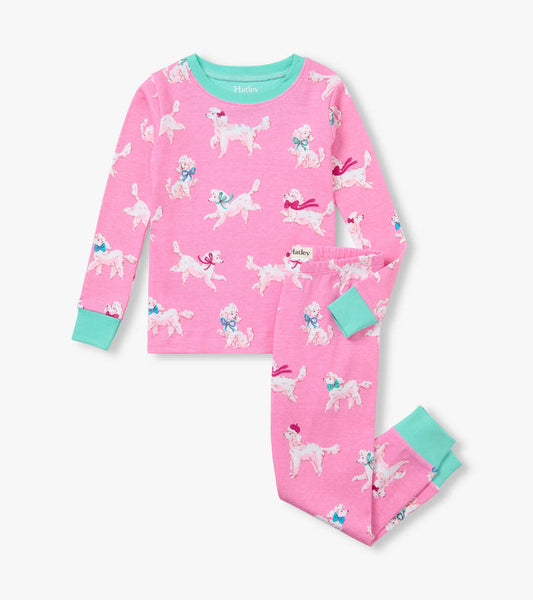 Hatley Cotton Rib Pajams Set - Poodle Pups