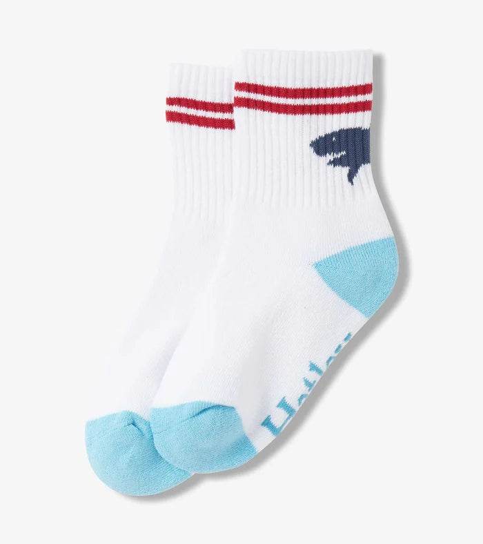 Hatley Crew Socks - Shark Silhouette