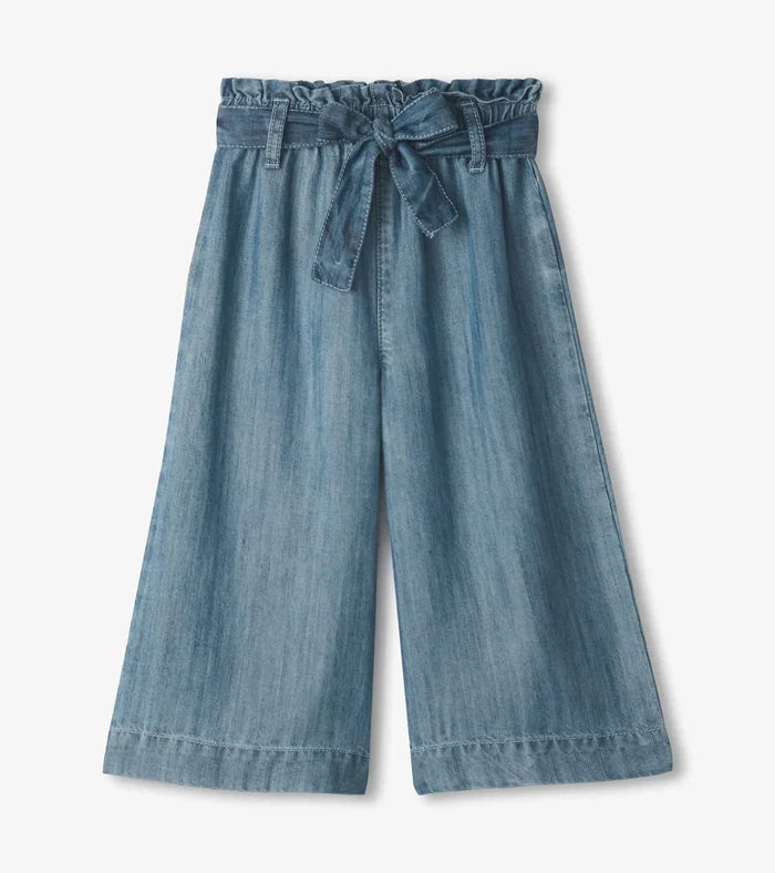 Hatley Cropped Paperbag Pants - Smokey Blue