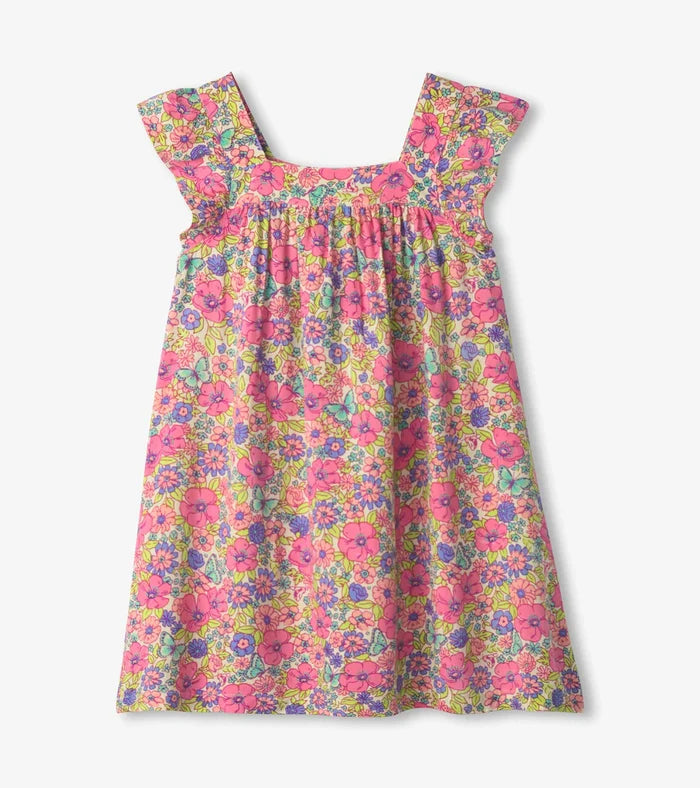 Hatley Flutter Puff Dress - Groovy Flowers