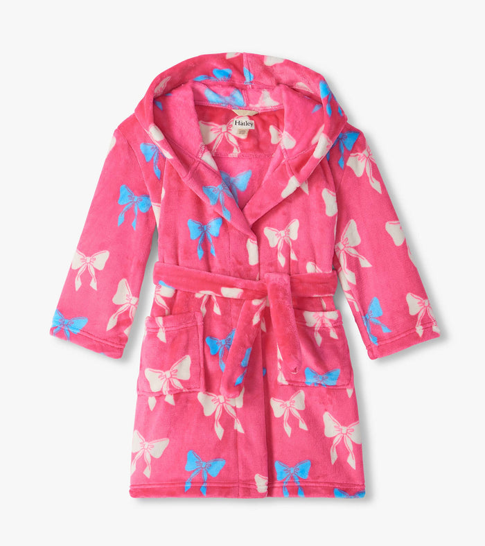 Hatley Fuzzy Fleece Robe - Big Bows