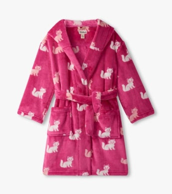 Hatley Fuzzy Fleece Robe - Little Kitties