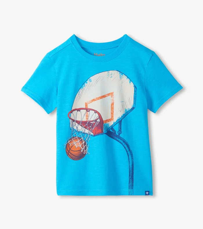 Hatley Graphic Tee - Hoops/Horizon Blue
