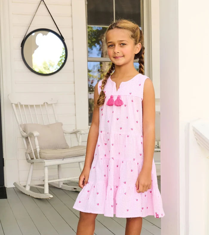 Hatley Layered Tiered Dress - Gingham Berries