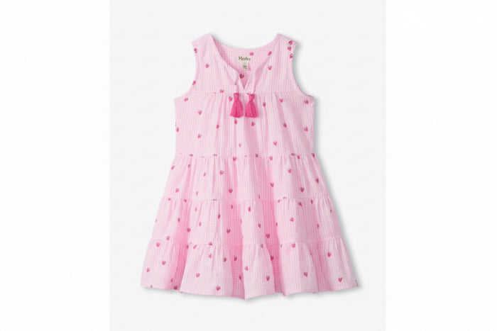 Hatley Layered Tiered Dress - Gingham Berries