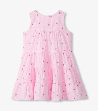 Hatley Layered Tiered Dress - Gingham Berries