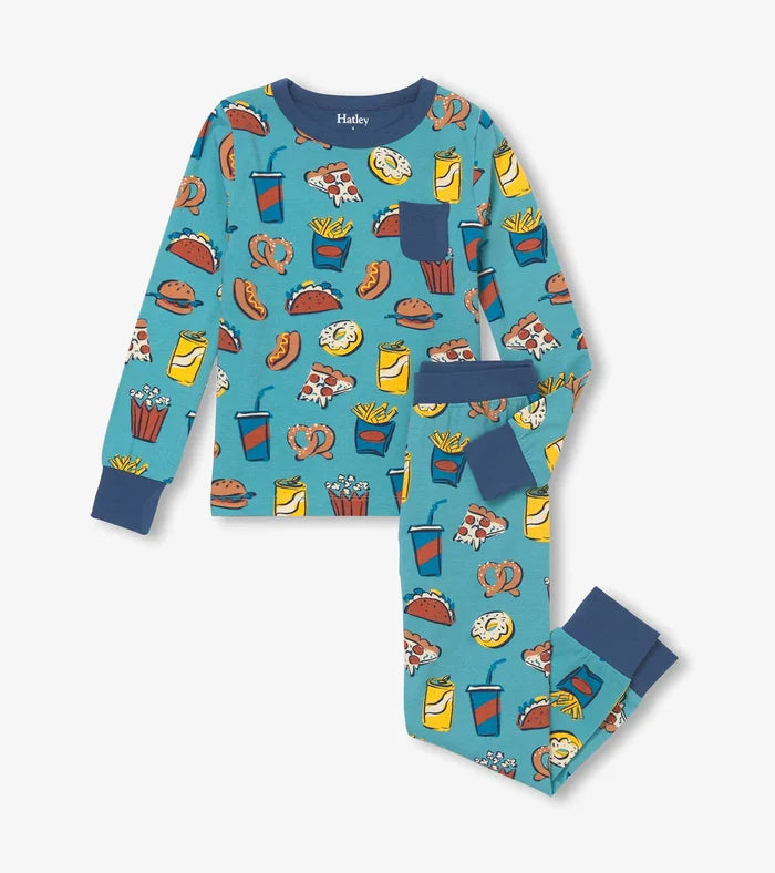 Hatley Long Sleeve Bamboo Pajama Set - Carnival Eats