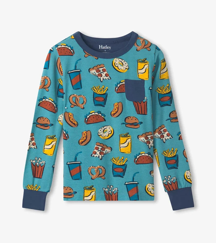 Hatley Long Sleeve Bamboo Pajama Set - Carnival Eats